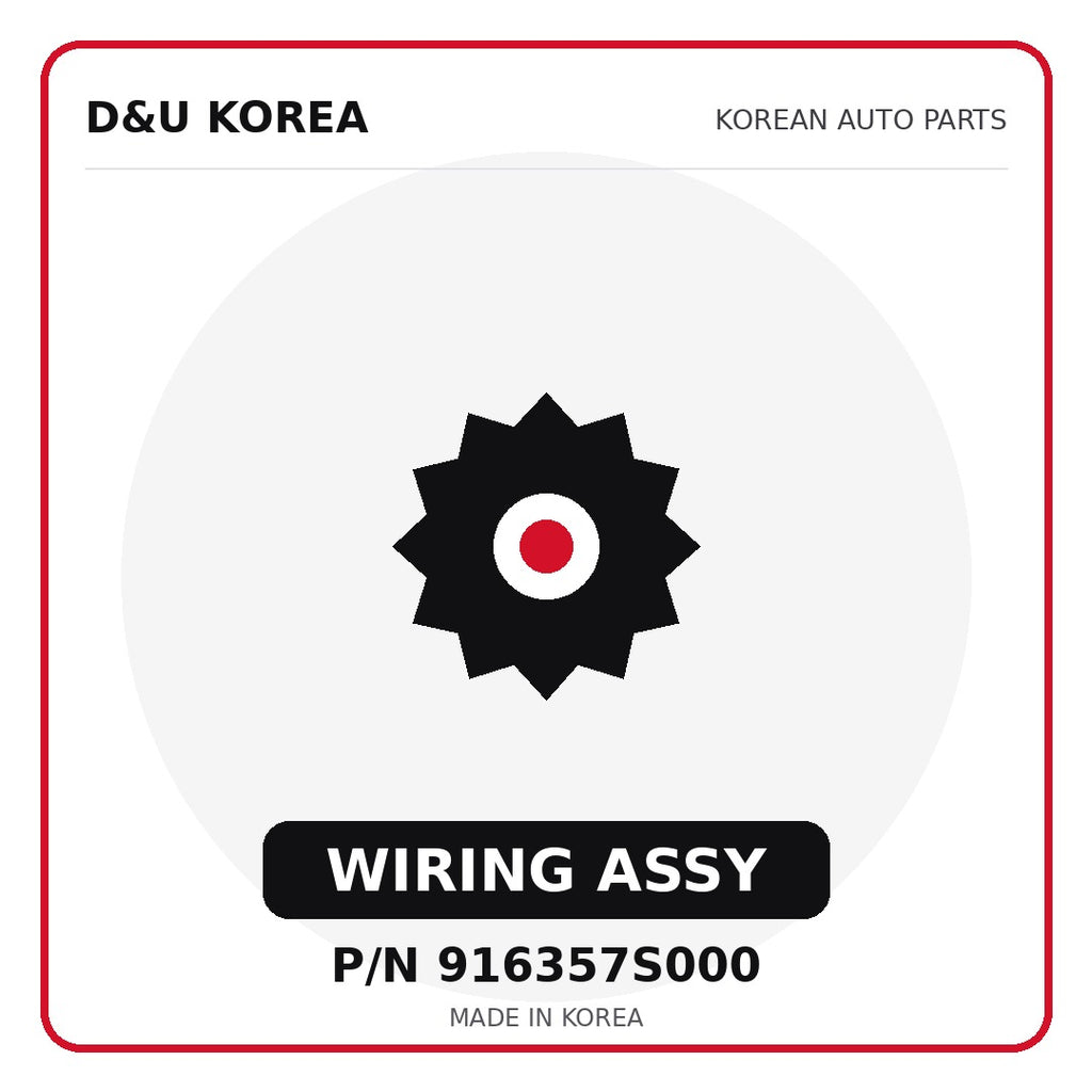 Genuine Mobis WIRING ASSY 916357S000 for Korean vehicles | D&U Korea