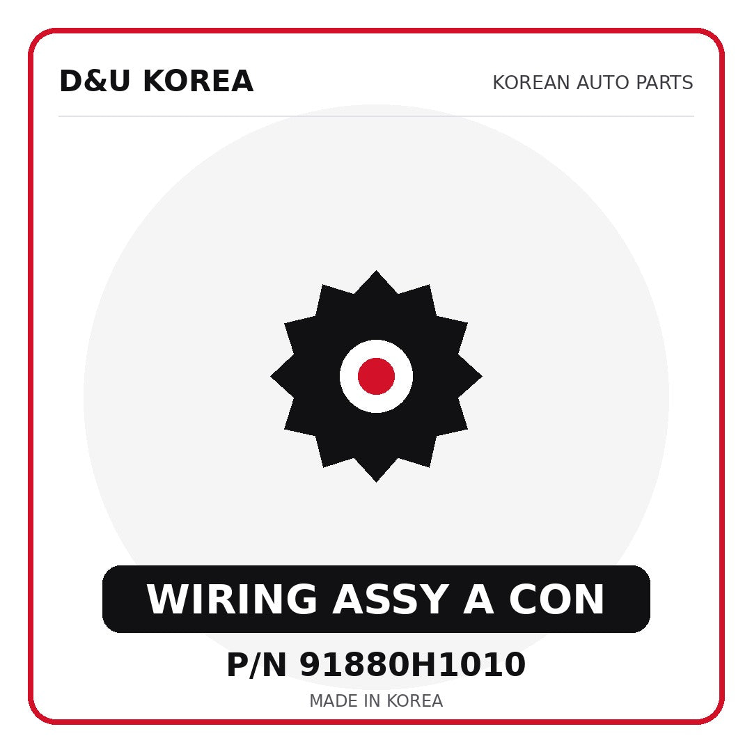 Genuine Mobis WIRING ASSY A CON 91880H1010 for Korean vehicles | D&U Korea