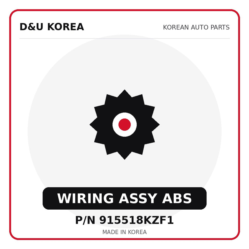 Genuine Mobis WIRING ASSY ABS 915518KZF1 for Korean vehicles | D&U Korea
