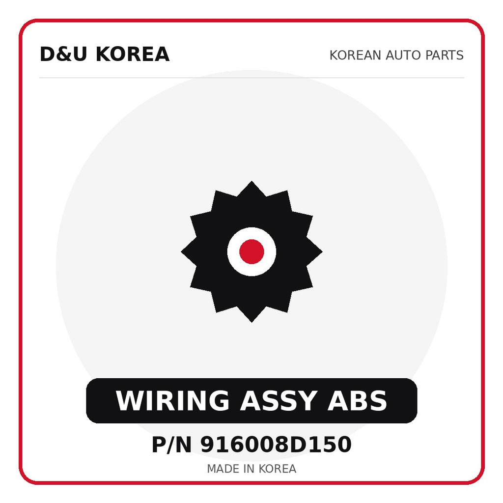 Genuine Mobis WIRING ASSY ABS 916008D150 for Korean vehicles | D&U Korea