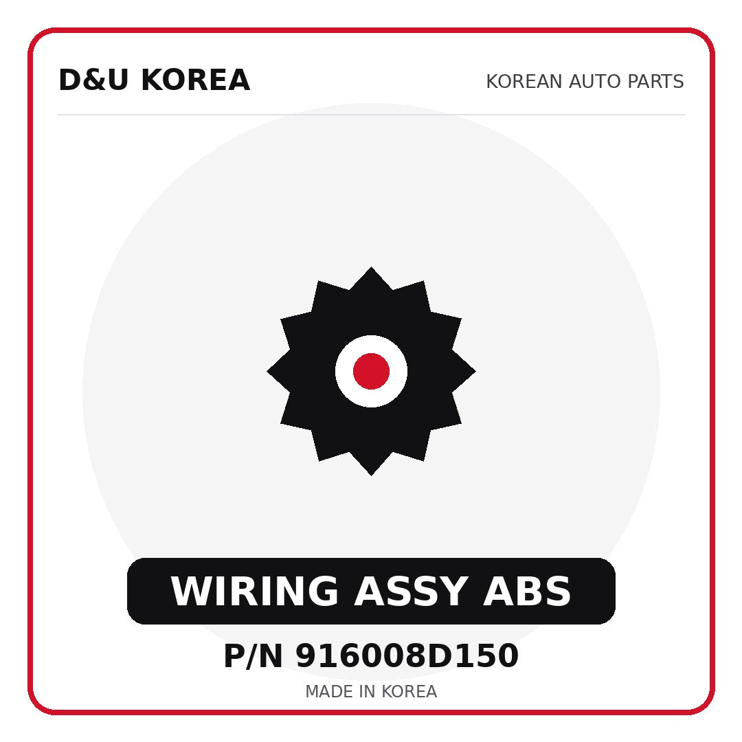 Genuine Mobis WIRING ASSY ABS 916008D150 for Korean vehicles | D&U Korea