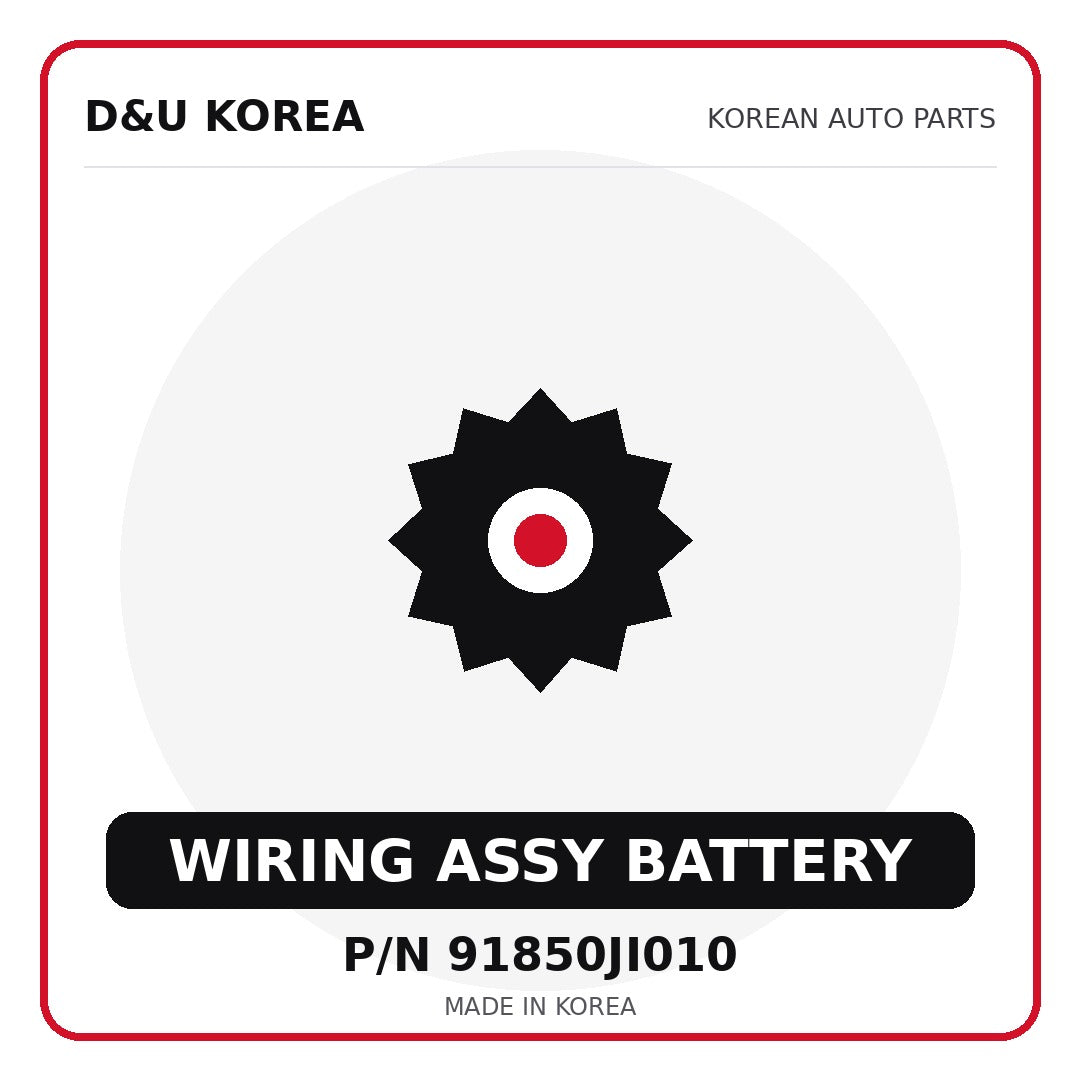 Genuine Mobis WIRING ASSY BATTERY 91850JI010 for Korean vehicles | D&U Korea