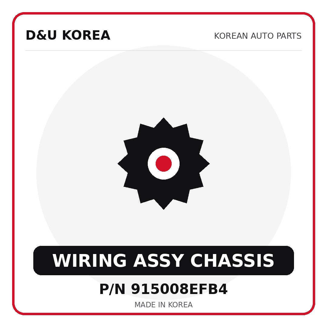 Genuine Mobis WIRING ASSY CHASSIS 915008EFB4 for Korean vehicles | D&U Korea