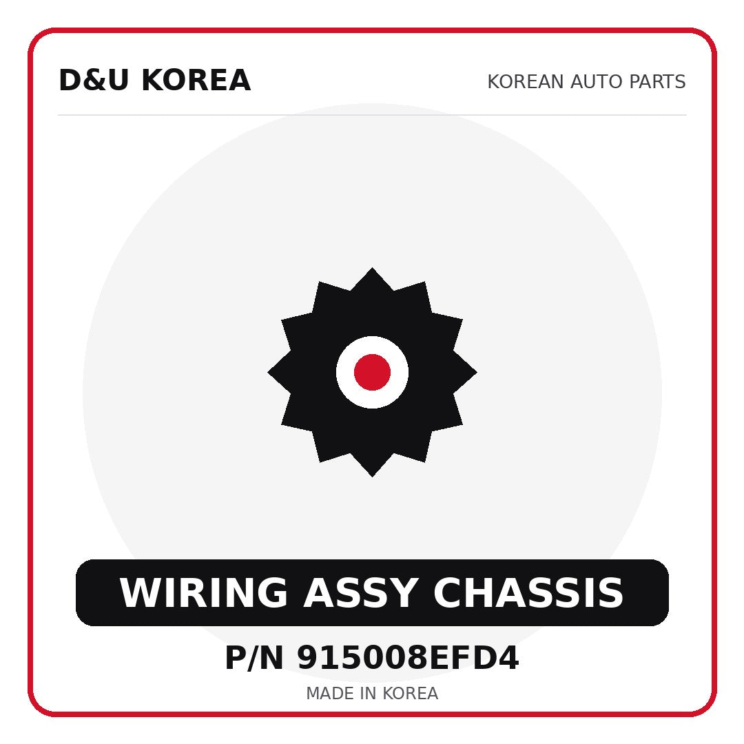 Genuine Mobis WIRING ASSY CHASSIS 915008EFD4 for Korean vehicles | D&U Korea