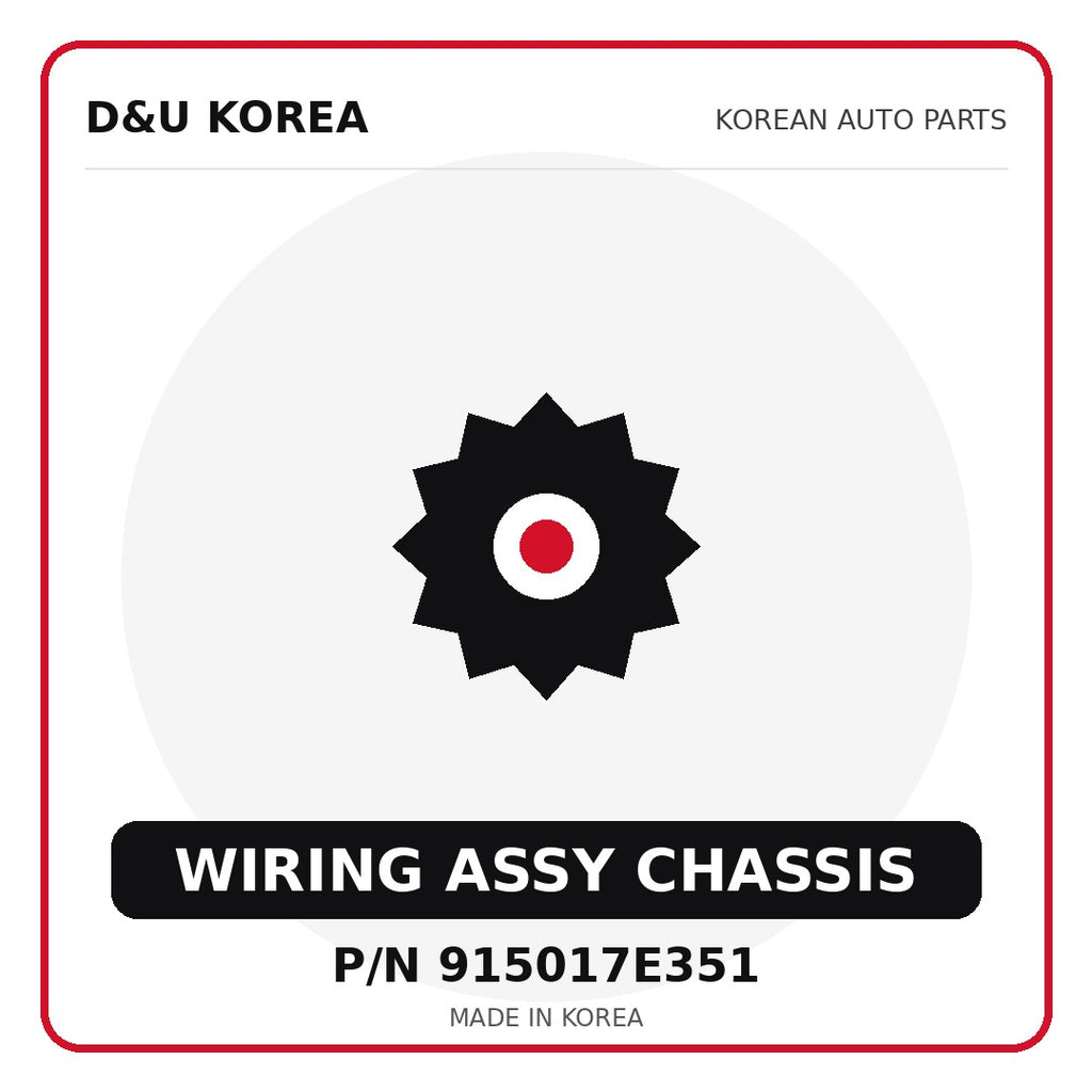 Genuine Mobis WIRING ASSY CHASSIS 915017E351 for Korean vehicles | D&U Korea