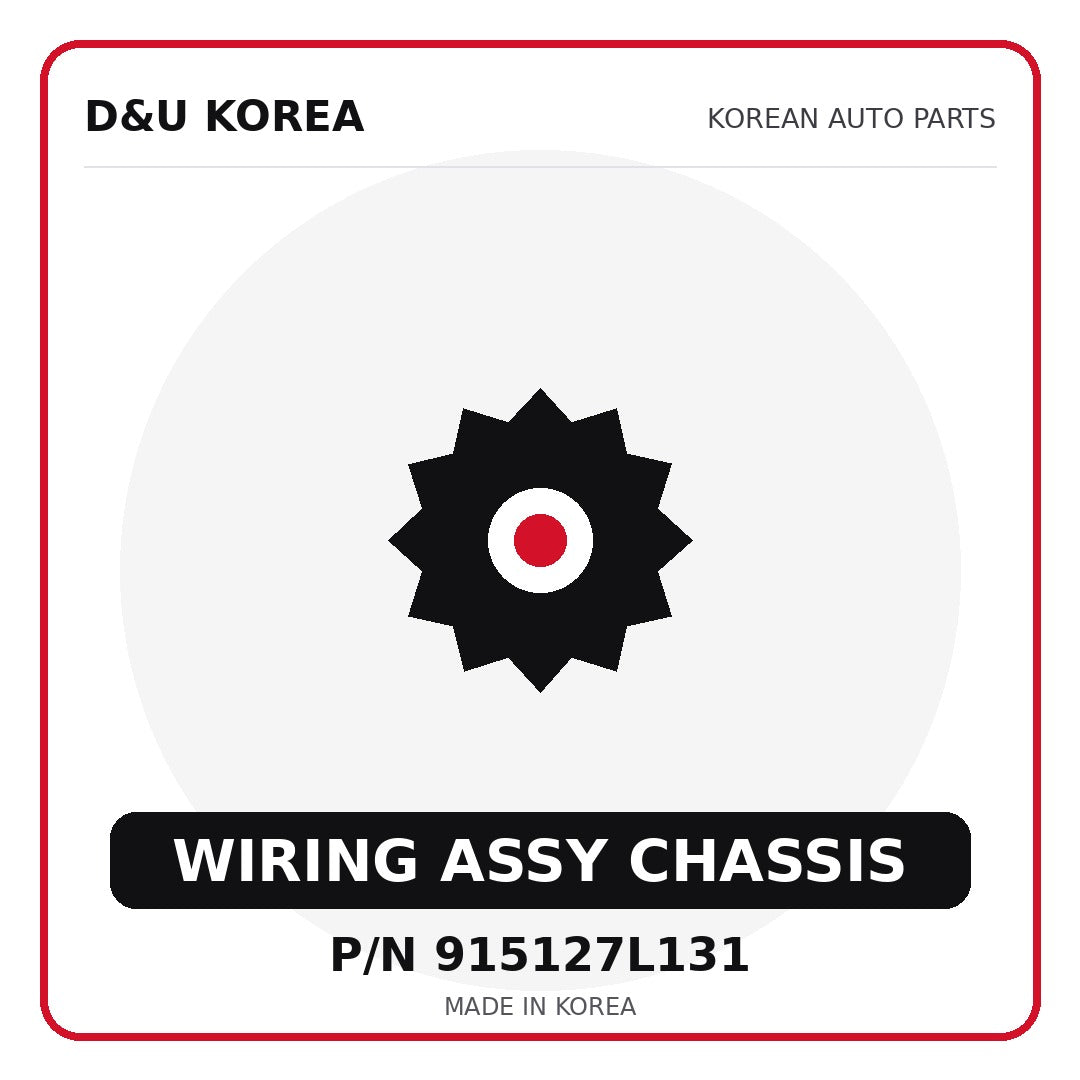 Genuine Mobis WIRING ASSY CHASSIS 915127L131 for Korean vehicles | D&U Korea