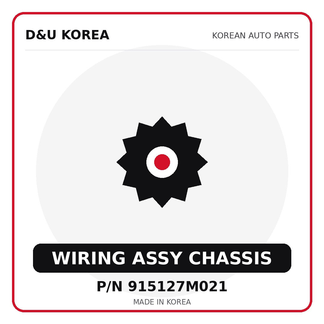 Genuine Mobis WIRING ASSY CHASSIS 915127M021 for Korean vehicles | D&U Korea