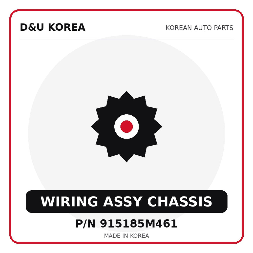 Genuine Mobis WIRING ASSY CHASSIS 915185M461 for Korean vehicles | D&U Korea