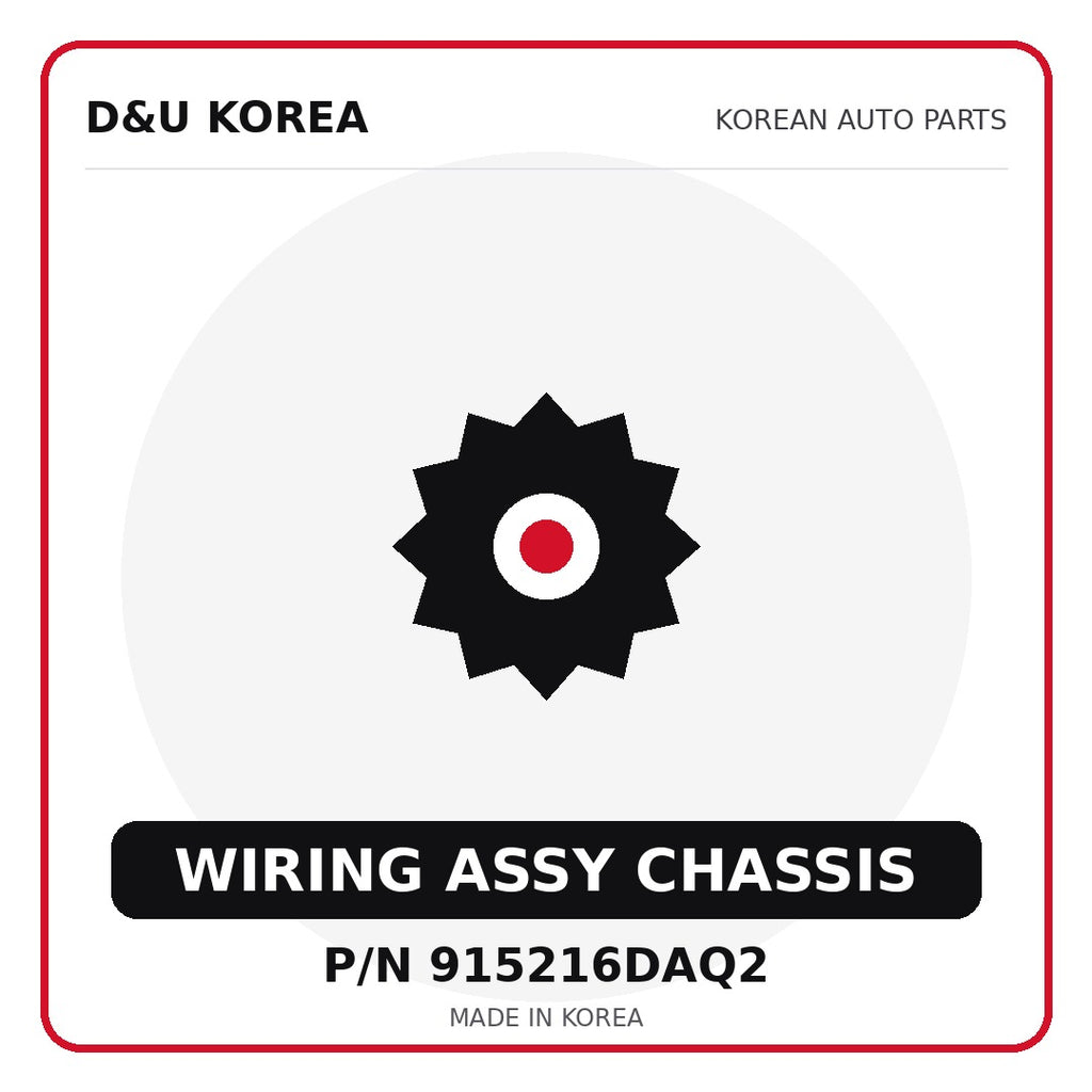 Genuine Mobis WIRING ASSY CHASSIS 915216DAQ2 for Korean vehicles | D&U Korea