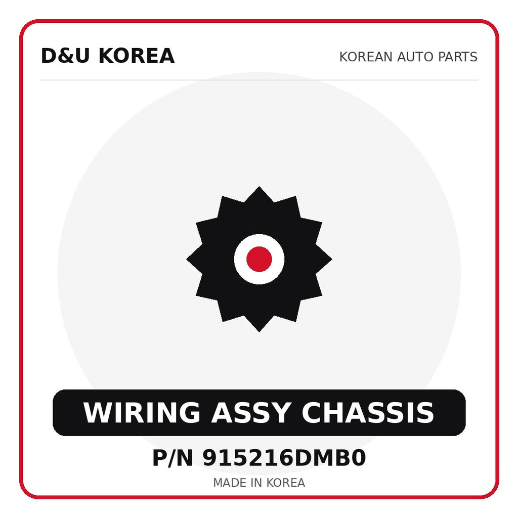 Genuine Mobis WIRING ASSY CHASSIS 915216DMB0 for Korean vehicles | D&U Korea