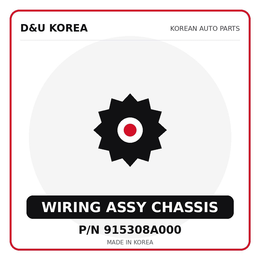 Genuine Mobis WIRING ASSY CHASSIS 915308A000 for Korean vehicles | D&U Korea