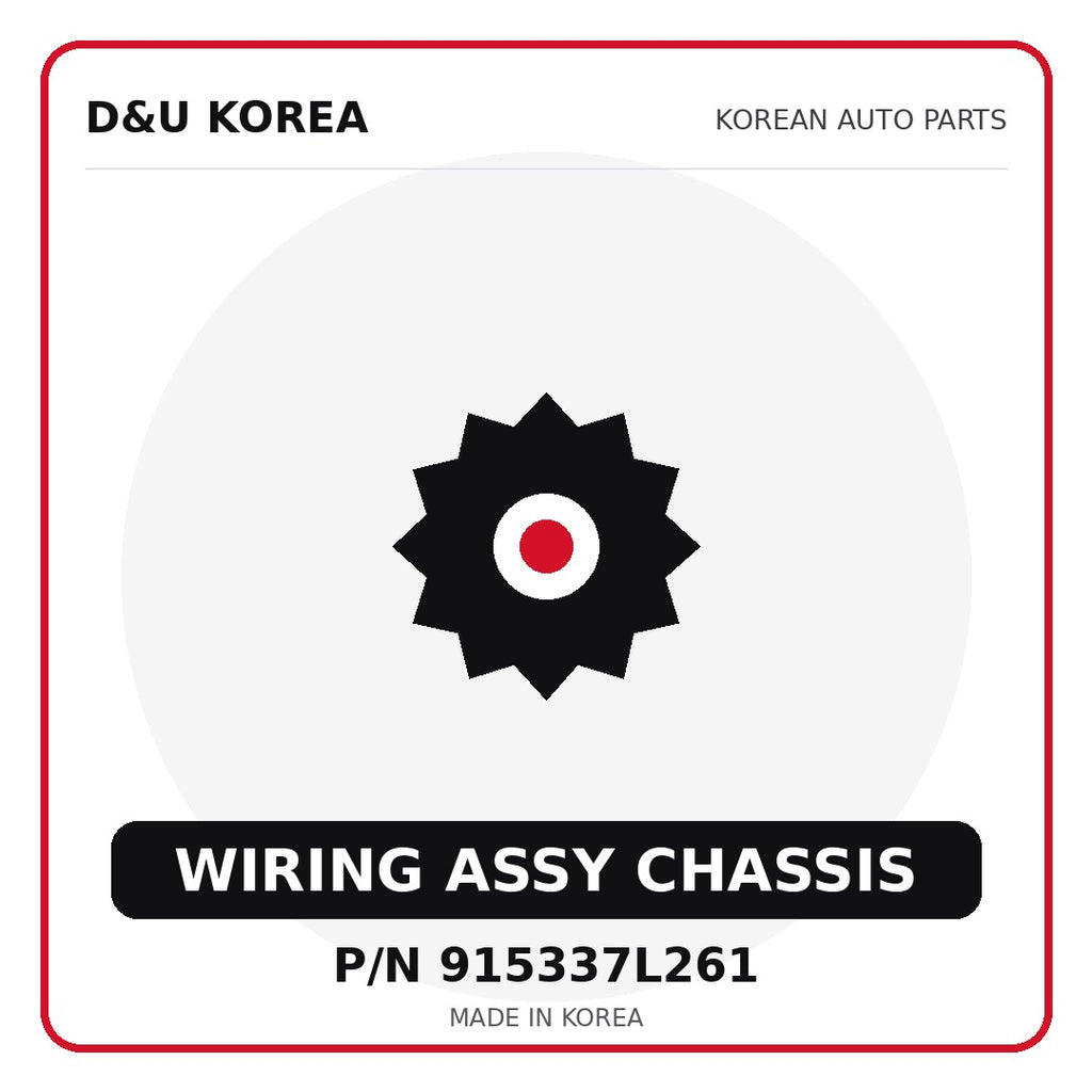 Genuine Mobis WIRING ASSY CHASSIS 915337L261 for Korean vehicles | D&U Korea