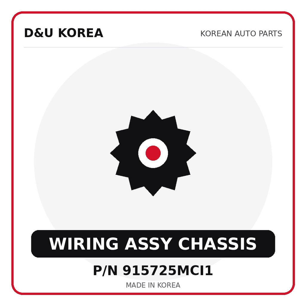 Genuine Mobis WIRING ASSY CHASSIS 915725MCI1 for Korean vehicles | D&U Korea