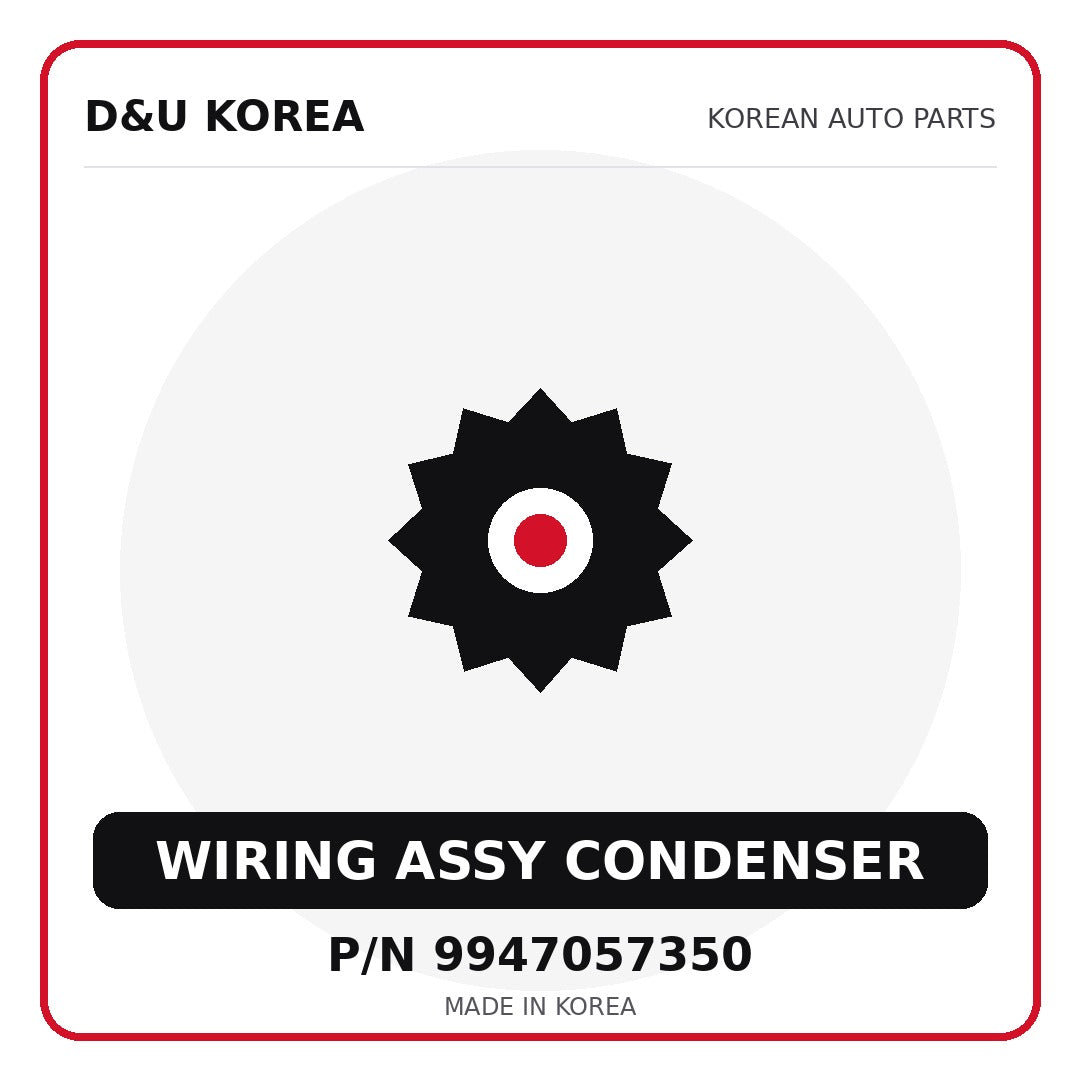 Genuine Mobis WIRING ASSY CONDENSER 9947057350 for Korean vehicles | D&U Korea
