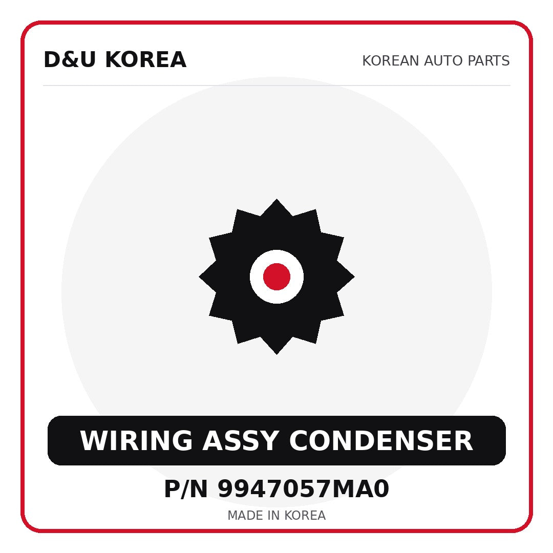 Genuine Mobis WIRING ASSY CONDENSER 9947057MA0 for Korean vehicles | D&U Korea
