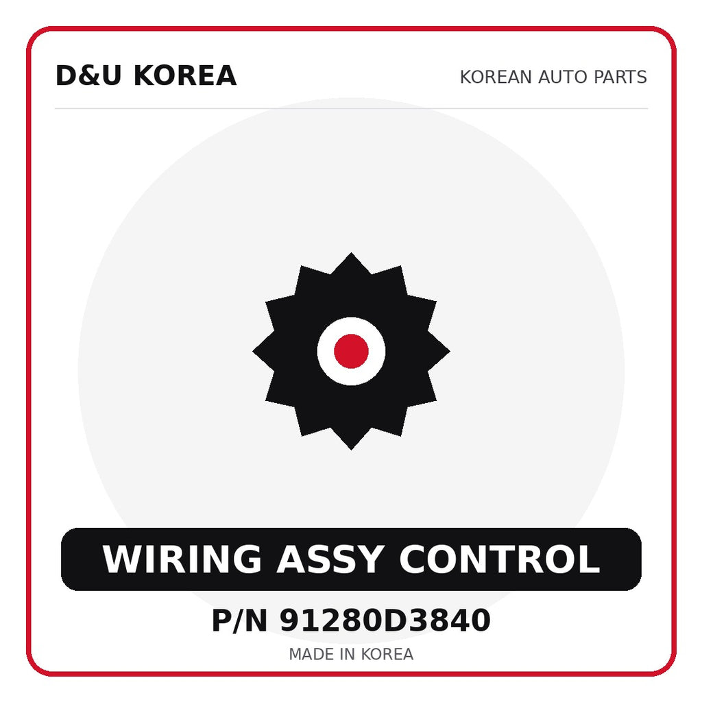 Genuine Mobis WIRING ASSY CONTROL 91280D3840 for Korean vehicles | D&U Korea