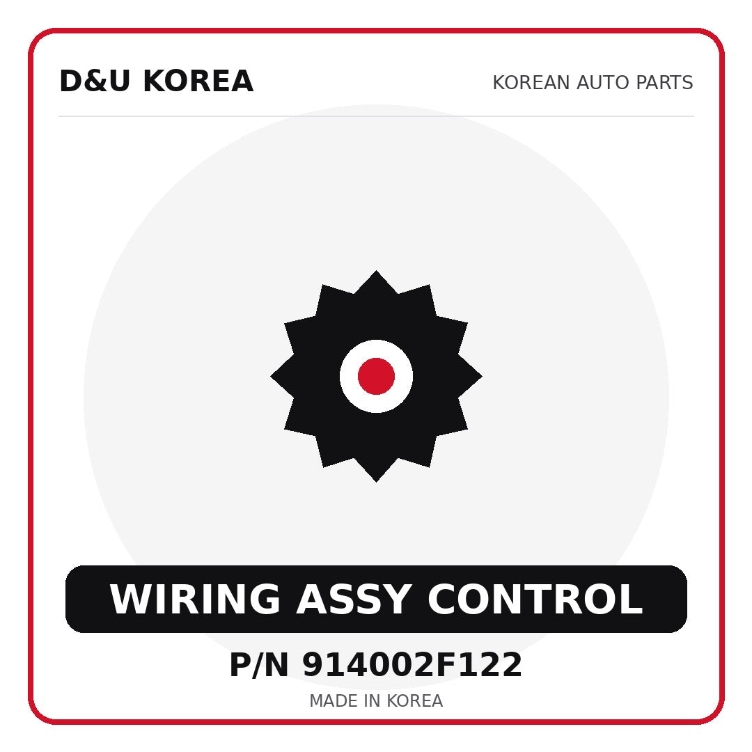 Genuine Mobis WIRING ASSY CONTROL 914002F122 for Korean vehicles | D&U Korea