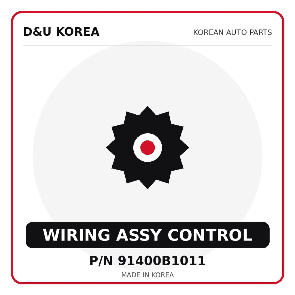 Genuine Mobis WIRING ASSY CONTROL 91400B1011 for Korean vehicles | D&U Korea