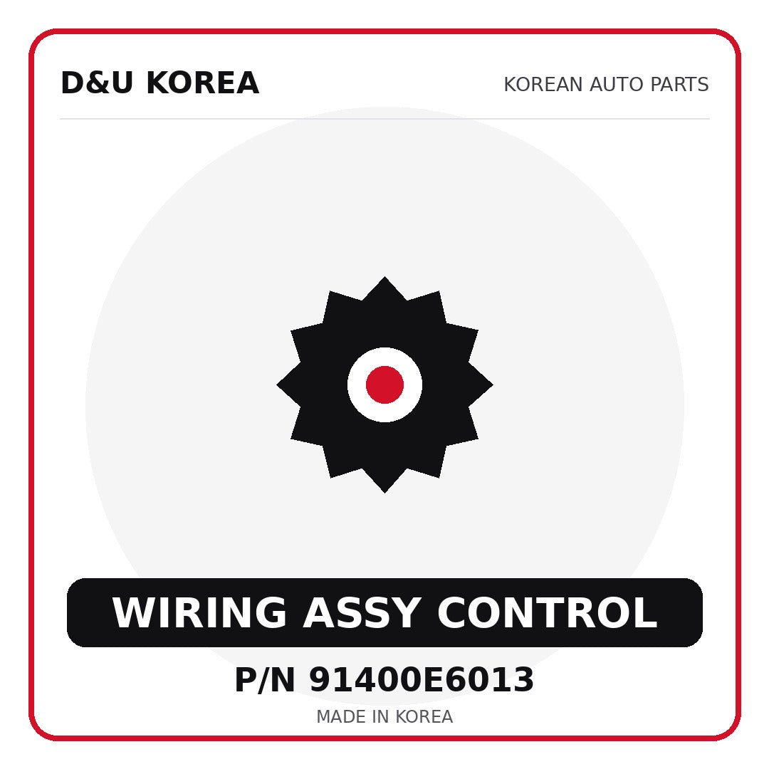 Genuine Mobis WIRING ASSY CONTROL 91400E6013 for Korean vehicles | D&U Korea