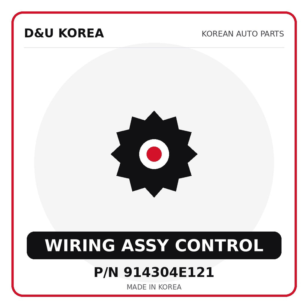 Genuine Mobis WIRING ASSY CONTROL 914304E121 for Korean vehicles | D&U Korea