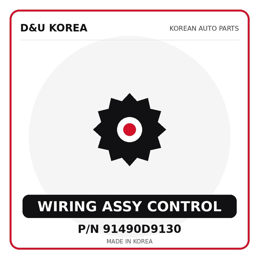 Genuine Mobis WIRING ASSY CONTROL 91490D9130 for Korean vehicles | D&U Korea