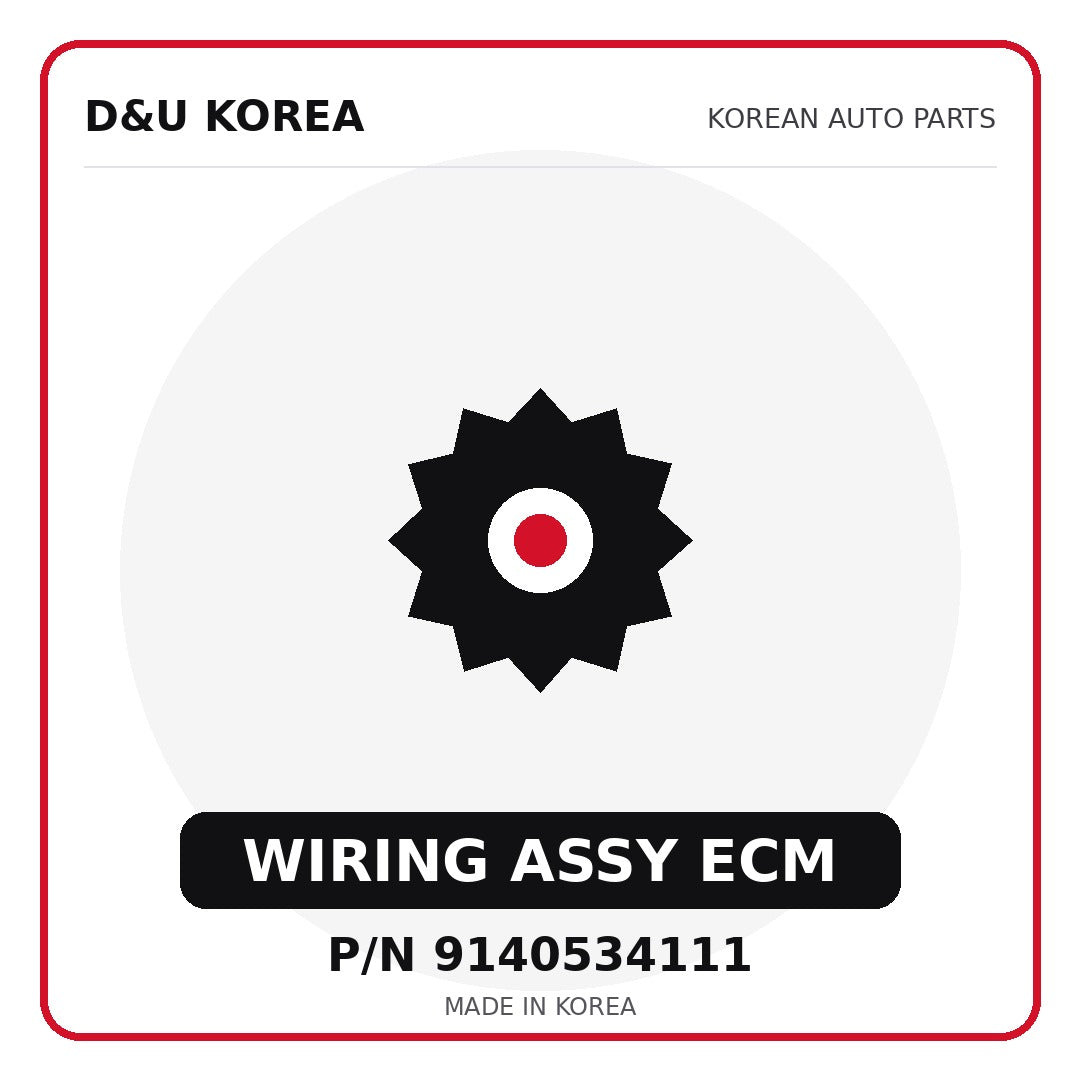 Genuine Mobis WIRING ASSY ECM 9140534111 for Korean vehicles | D&U Korea