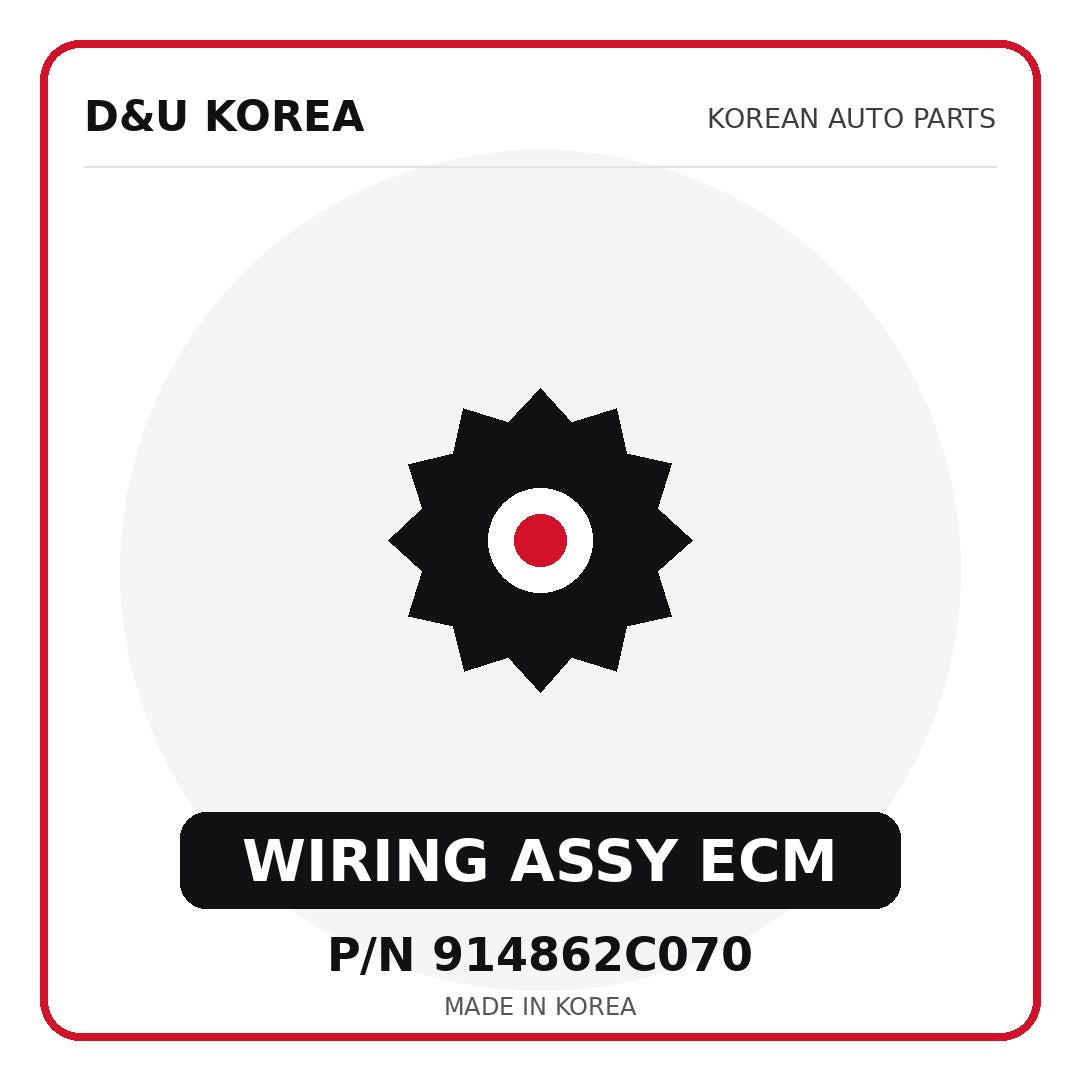 Genuine Mobis WIRING ASSY ECM 914862C070 for Korean vehicles | D&U Korea