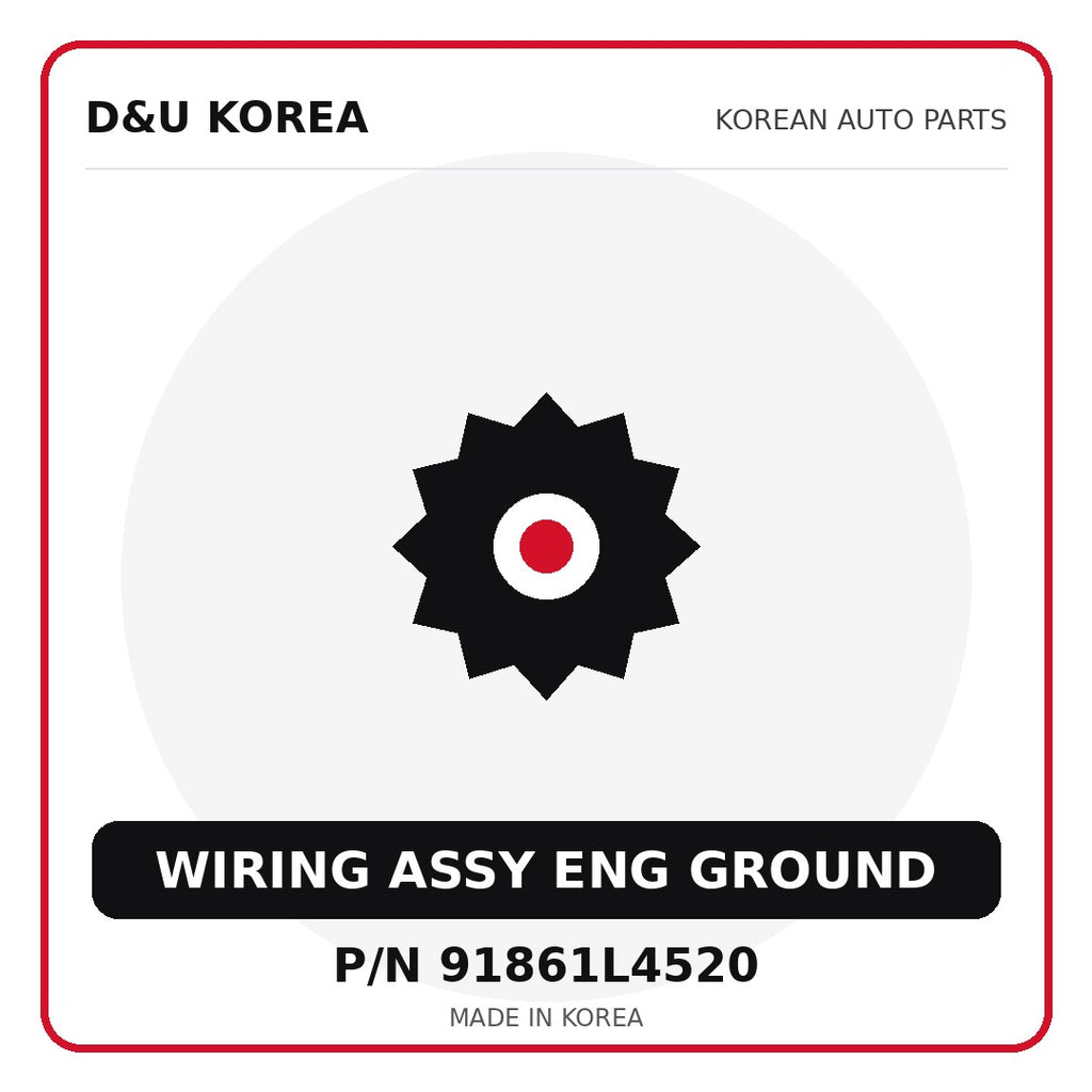 Genuine Mobis WIRING ASSY ENG GROUND 91861L4520 for Korean vehicles | D&U Korea
