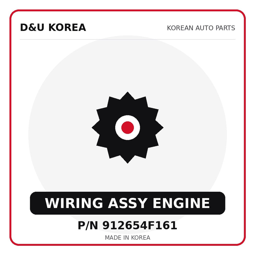 Genuine Mobis WIRING ASSY ENGINE 912654F161 for Korean vehicles | D&U Korea