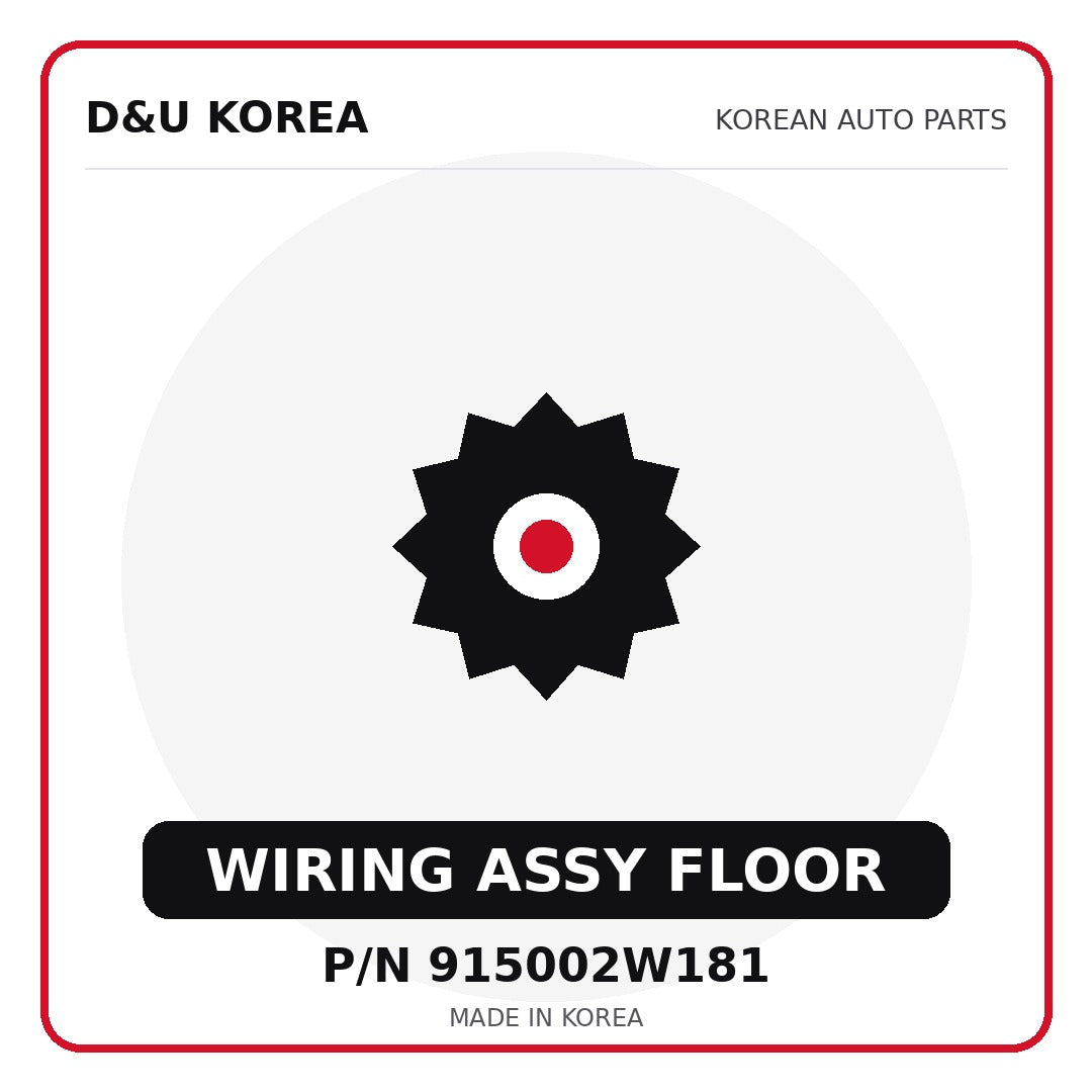 Genuine Mobis WIRING ASSY FLOOR 915002W181 for Korean vehicles | D&U Korea