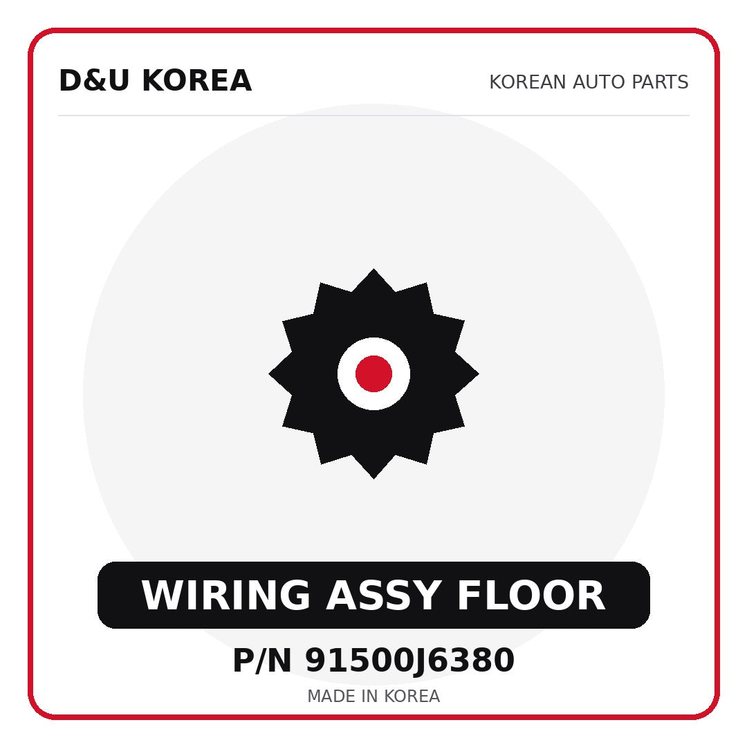 Genuine Mobis WIRING ASSY FLOOR 91500J6380 for Korean vehicles | D&U Korea