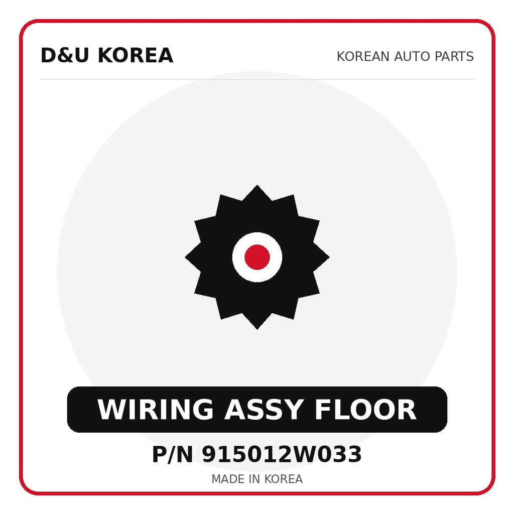 Genuine Mobis WIRING ASSY FLOOR 915012W033 for Korean vehicles | D&U Korea