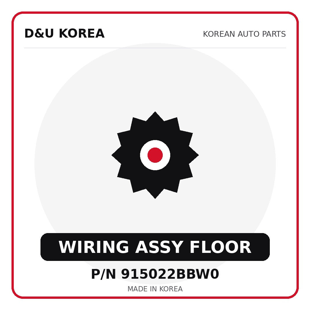 Genuine Mobis WIRING ASSY FLOOR 915022BBW0 for Korean vehicles | D&U Korea
