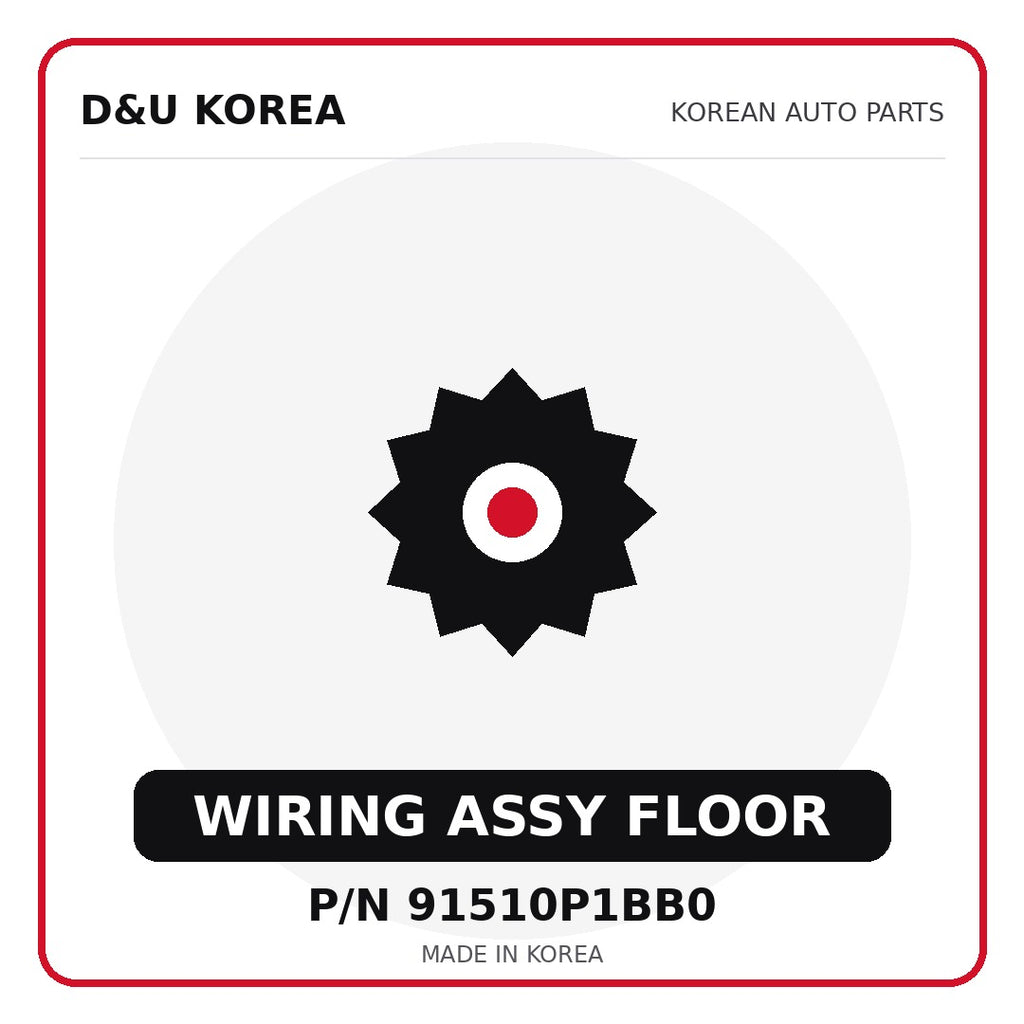 Genuine Mobis WIRING ASSY FLOOR 91510P1BB0 for Korean vehicles | D&U Korea