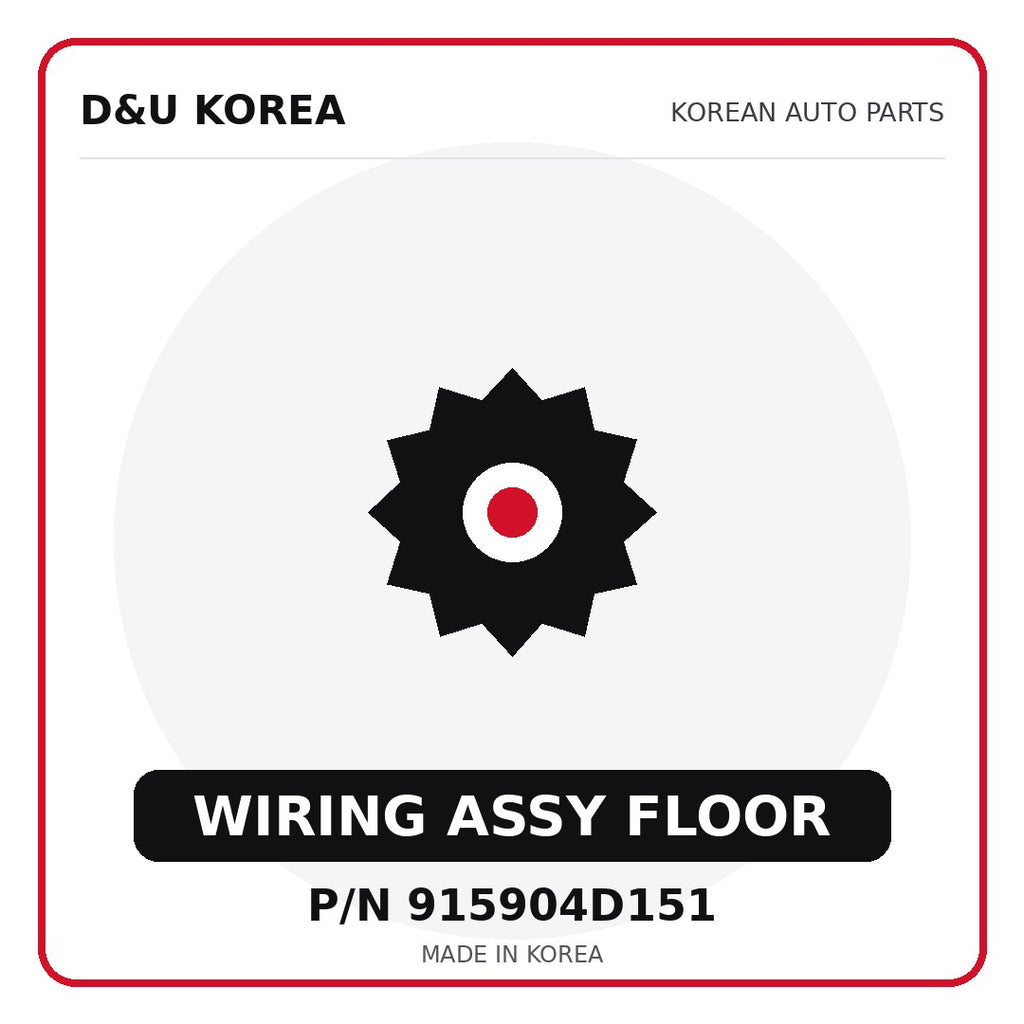 Genuine Mobis WIRING ASSY FLOOR 915904D151 for Korean vehicles | D&U Korea