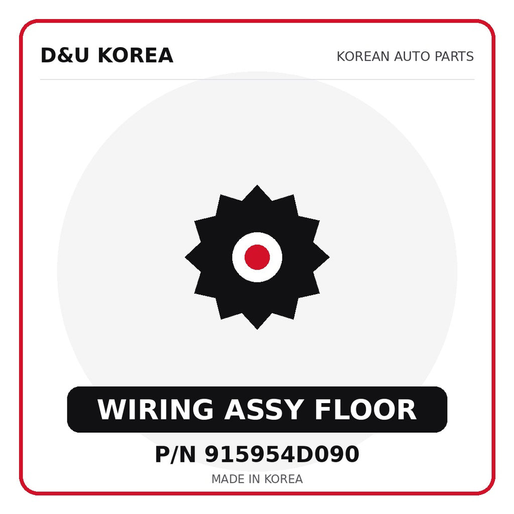 Genuine Mobis WIRING ASSY FLOOR 915954D090 for Korean vehicles | D&U Korea