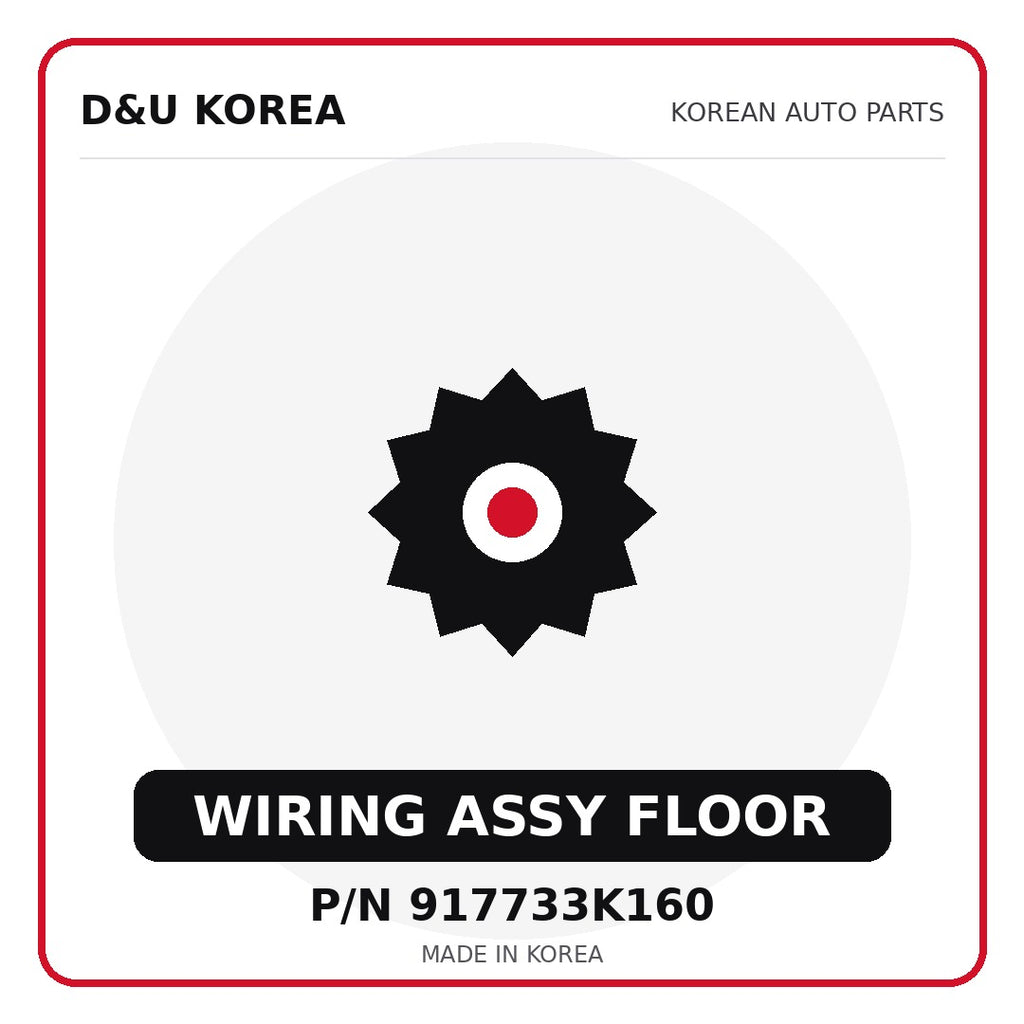 Genuine Mobis WIRING ASSY FLOOR 917733K160 for Korean vehicles | D&U Korea