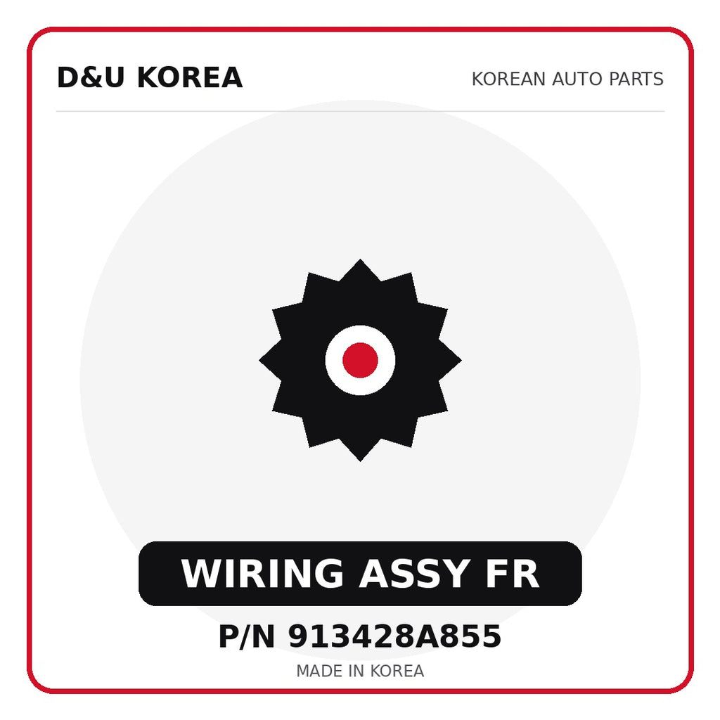Genuine Mobis WIRING ASSY FR 913428A855 for Korean vehicles | D&U Korea