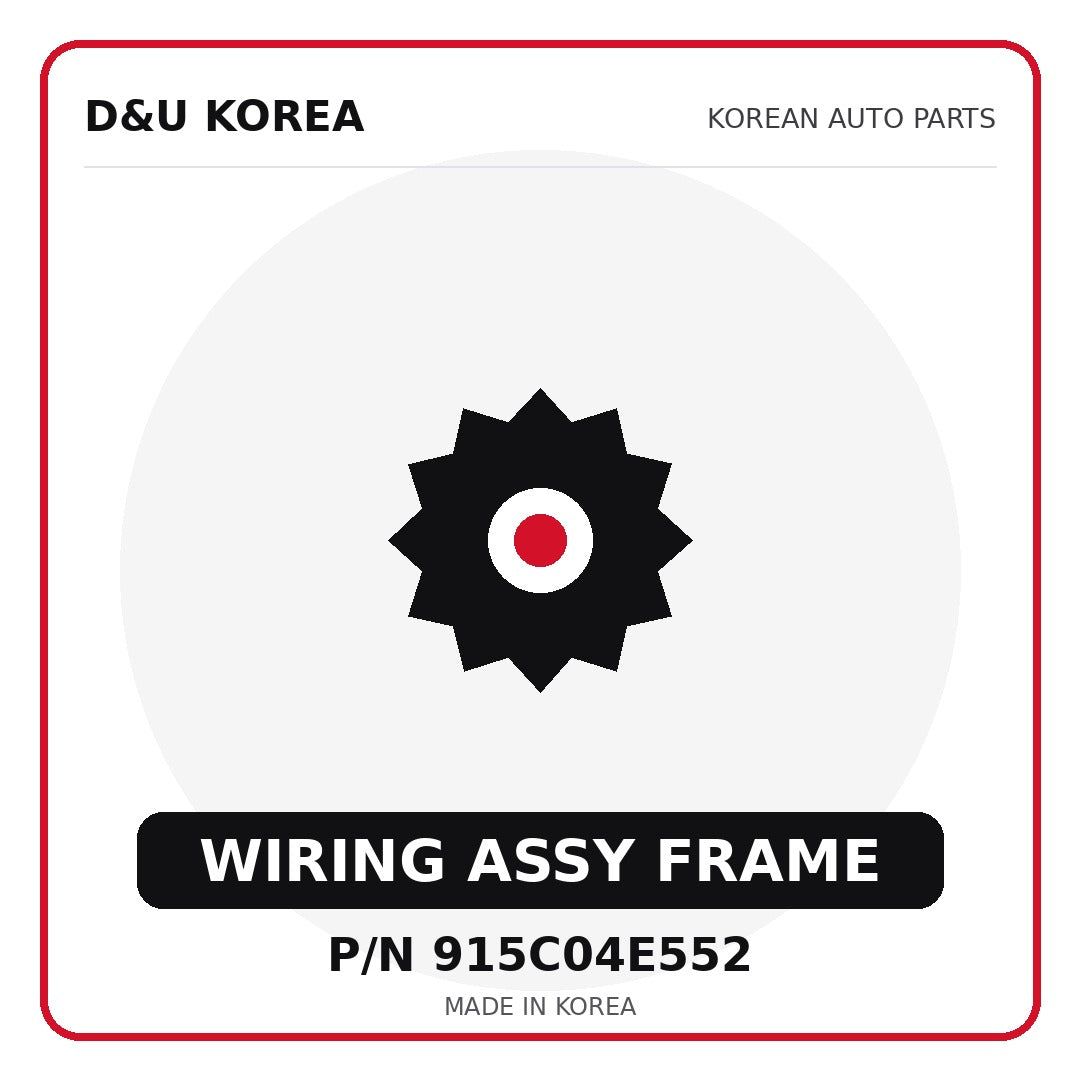 Genuine Mobis WIRING ASSY FRAME 915C04E552 for Korean vehicles | D&U Korea