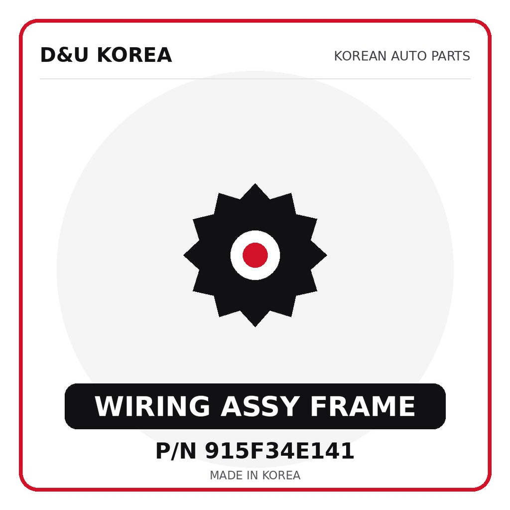 Genuine Mobis WIRING ASSY FRAME 915F34E141 for Korean vehicles | D&U Korea