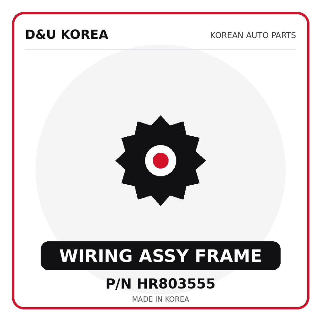 Genuine Mobis WIRING ASSY FRAME HR803555 for Korean vehicles | D&U Korea