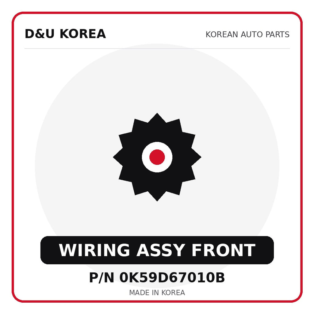 Genuine Mobis WIRING ASSY FRONT 0K59D67010B - Korean auto parts from D&U Korea