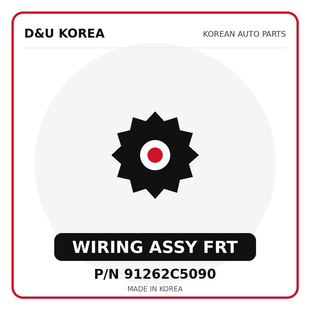 Genuine Mobis WIRING ASSY FRT 91262C5090 for Korean vehicles | D&U Korea