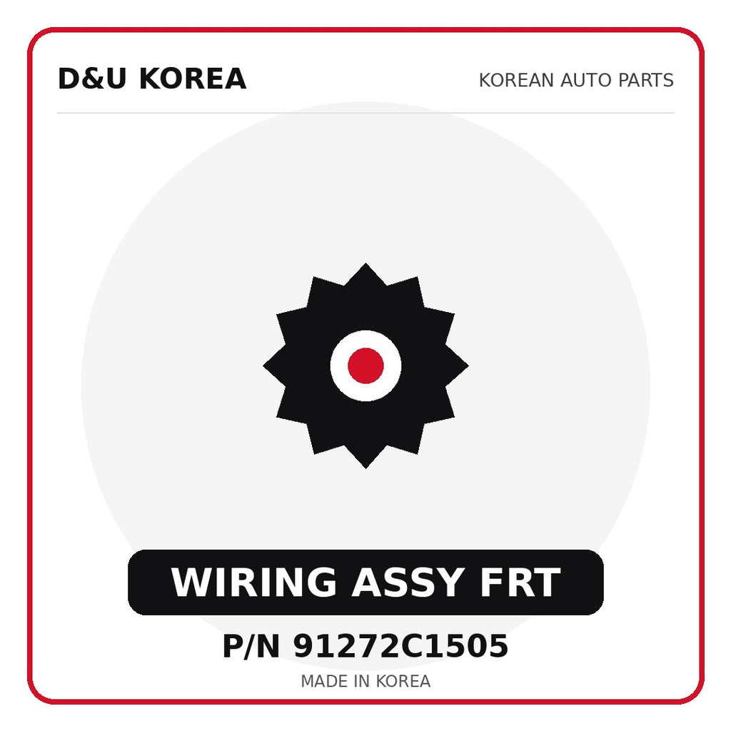 Genuine Mobis WIRING ASSY FRT 91272C1505 for Korean vehicles | D&U Korea