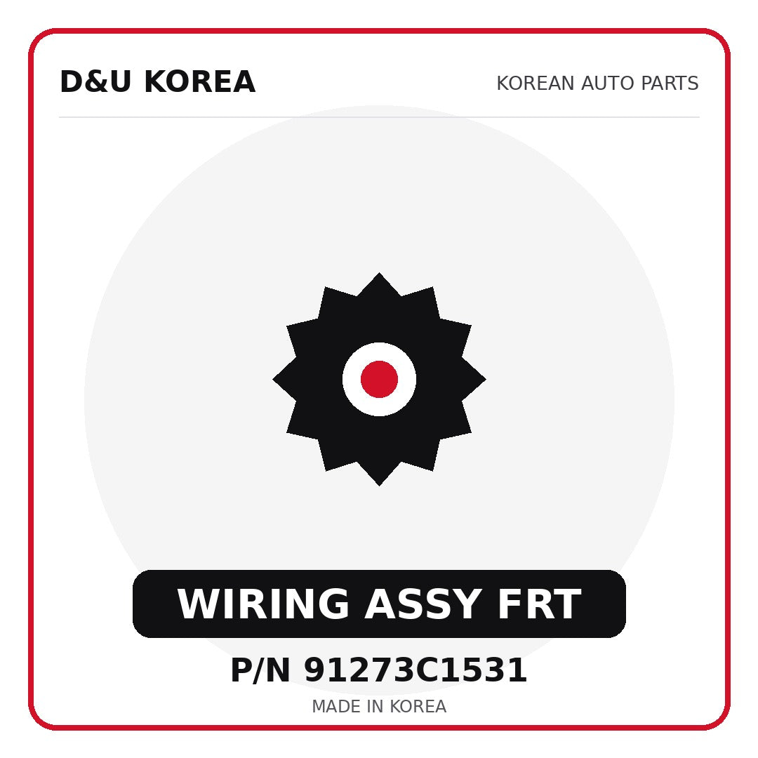 Genuine Mobis WIRING ASSY FRT 91273C1531 for Korean vehicles | D&U Korea