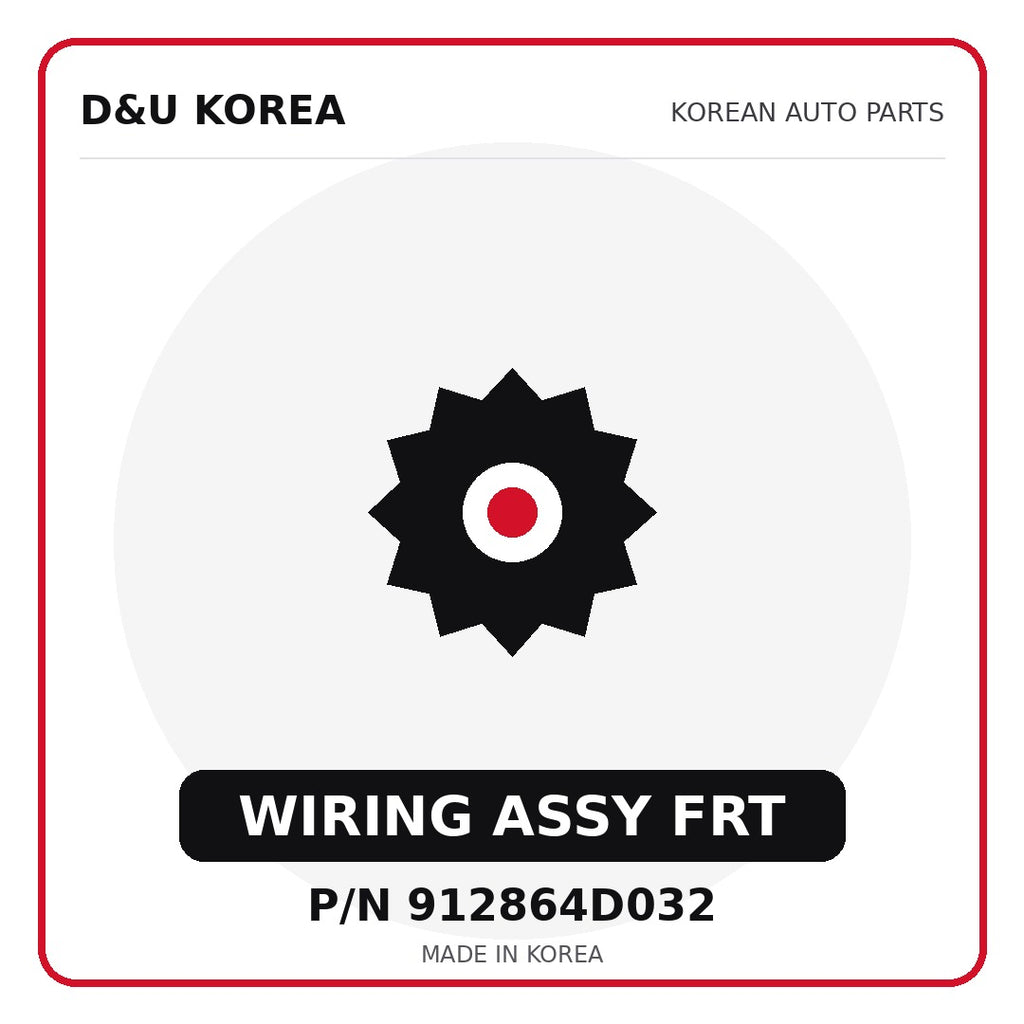Genuine Mobis WIRING ASSY FRT 912864D032 for Korean vehicles | D&U Korea