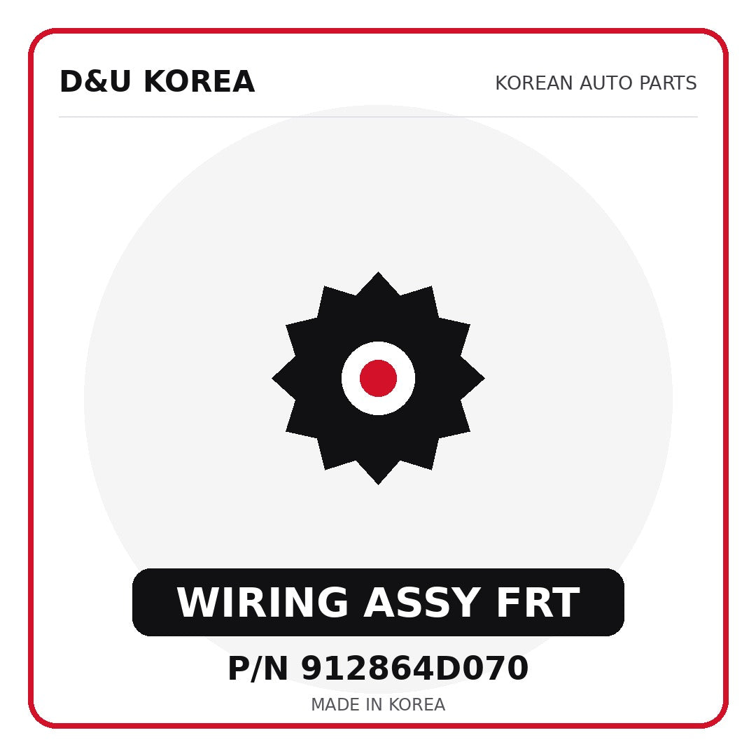 Genuine Mobis WIRING ASSY FRT 912864D070 for Korean vehicles | D&U Korea