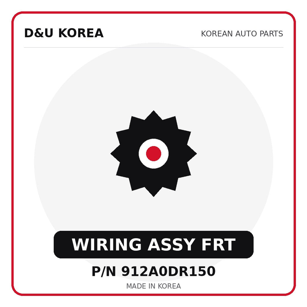 Genuine Mobis WIRING ASSY FRT 912A0DR150 for Korean vehicles | D&U Korea