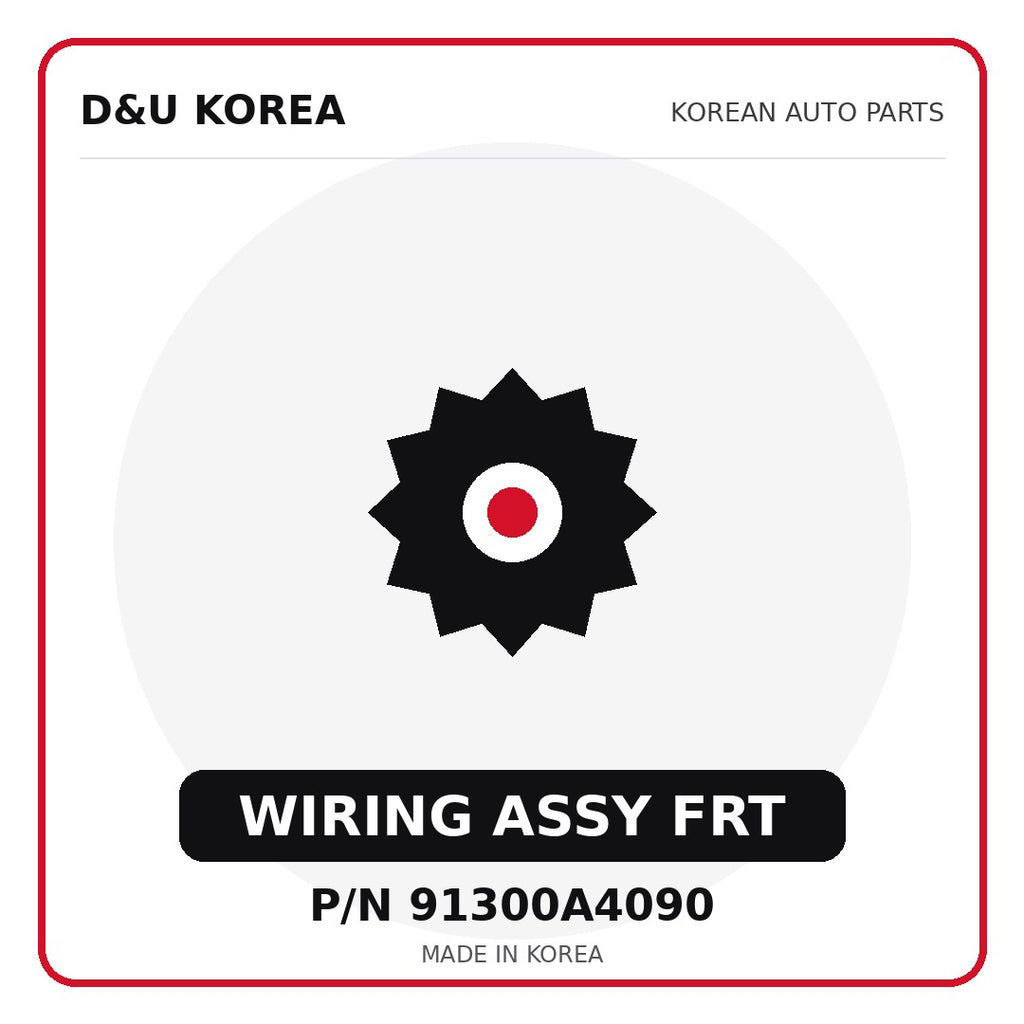 Genuine Mobis WIRING ASSY FRT 91300A4090 for Korean vehicles | D&U Korea
