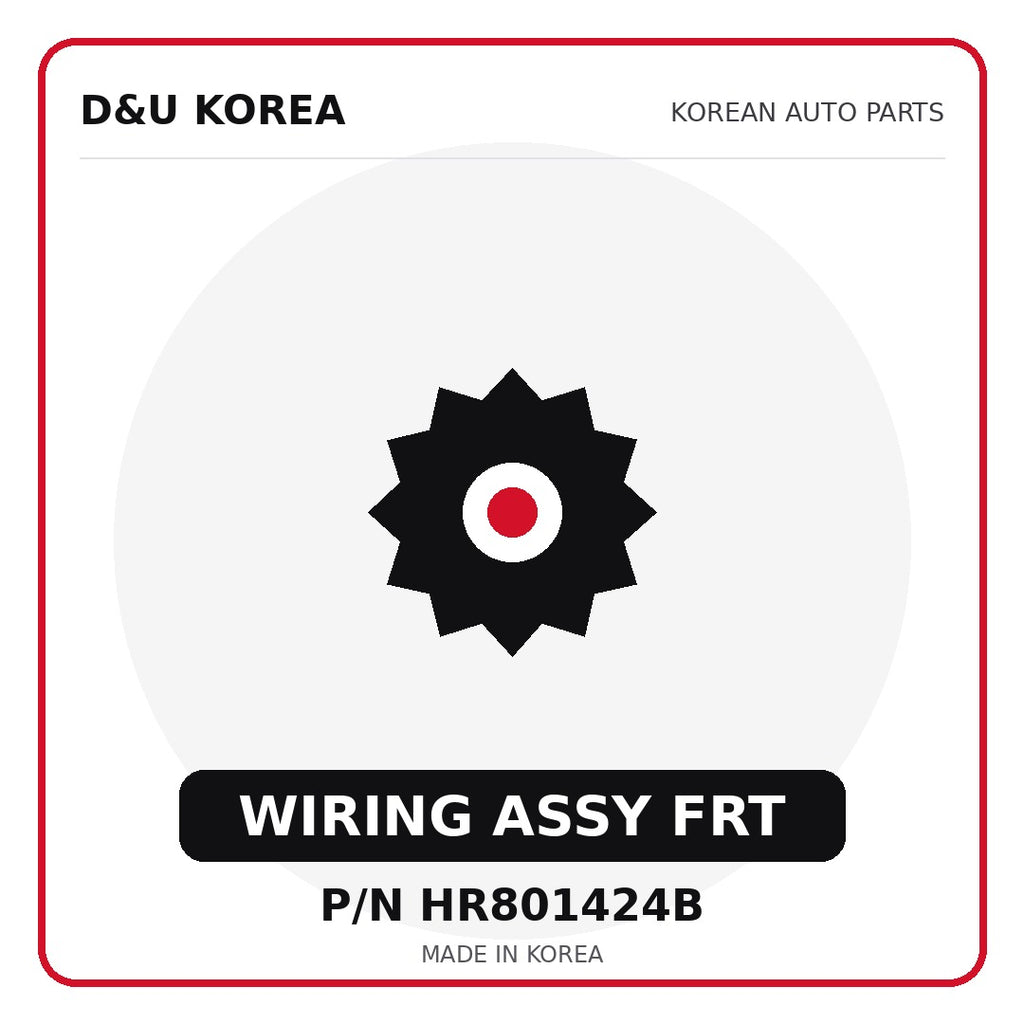 Genuine Mobis WIRING ASSY FRT HR801424B for Korean vehicles | D&U Korea
